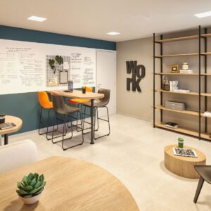 Perspectiva artística do coworking